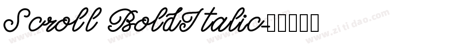 Scroll BoldItalic字体转换